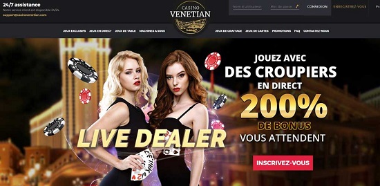 Grande variété de jeux de casino sur Venetian