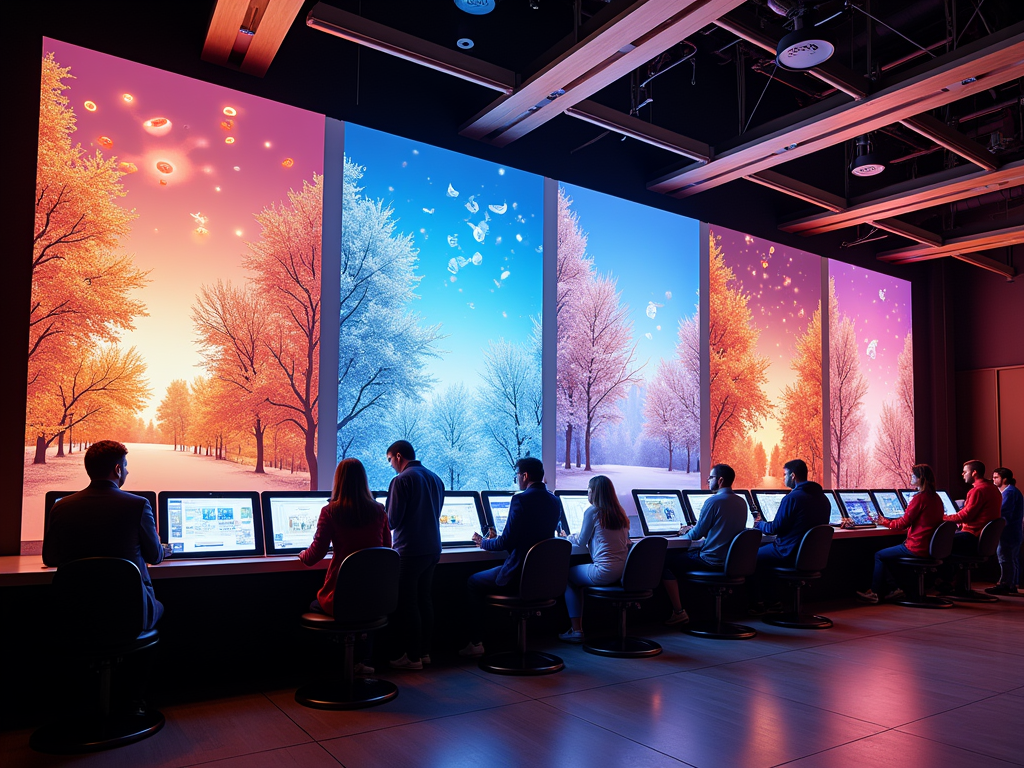 Grande salle pour jouer aux casinos belges sur des ordinateur futuriste dans un décor splendide