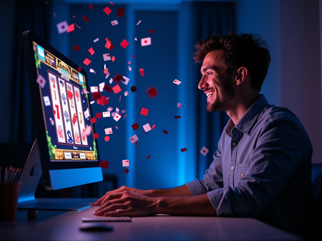 Des machines à sous colorées avec le logo de casinos belges affiché sur l'écran
