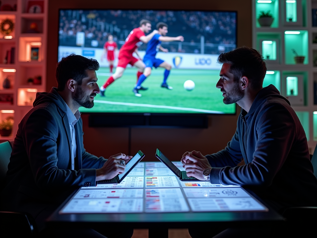 Groupe d'amis souriants regardant un écran en train de discuter des stratégies paris sportifs majeurs pour 2025 sur Unibet Sport