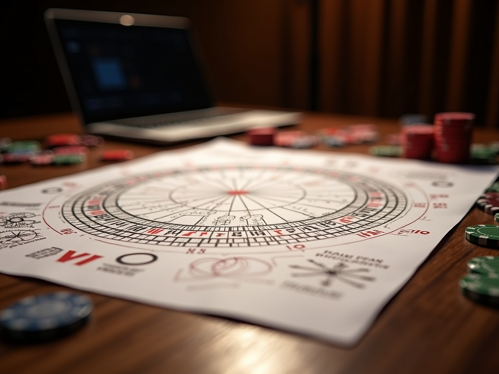 Un joueur concentré devant un ordinateur portable affichant une table de roulette en ligne