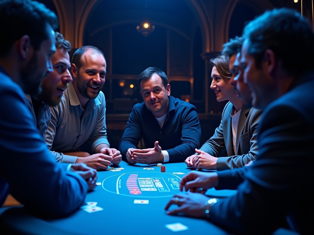 Personnes autour d'une table de roulette misant sur des jetons au live casino