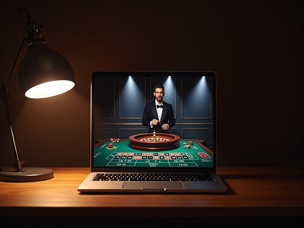 Des joueurs concentrés autour d'une table de roulette en direct dans un casino magic betting