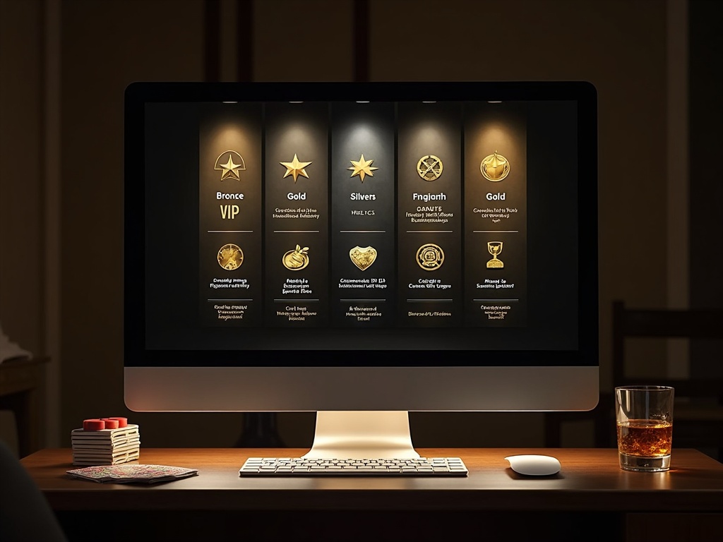 Joueurs concentrés sur un écran affichant le programme fidélité de Golden Palace Casino