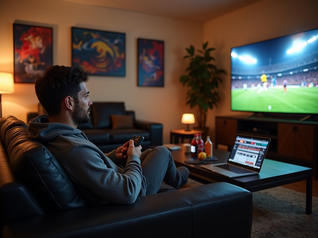 Supporters enthousiastes devant écran géant en train de parier en live sur Unibet Sport Belgique France
