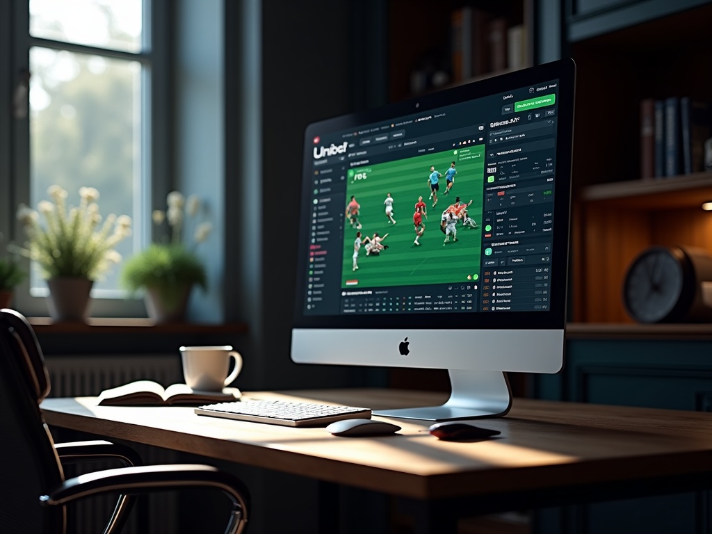 Un écran d'ordinateur affichant le site Unibet Sport Belgique avec des cotes de paris sportifs 2025